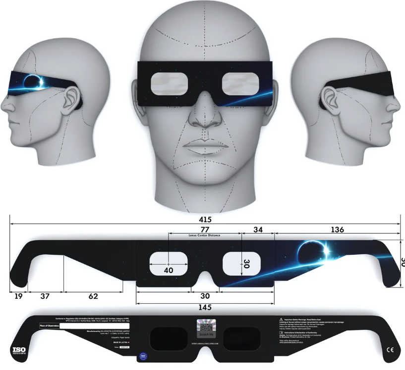 Lunettes Éclipse Solaire Certifiées ISO 12312-2 Protection Totale sélectionnées par Eclips-View
